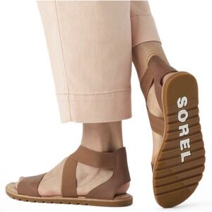 SOREL Ella Flat Ankle Strap Sandals 9